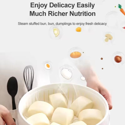 🔥 Microwave Vegetable & Bun Steamer – Healthy Steam Cooking in Minutes