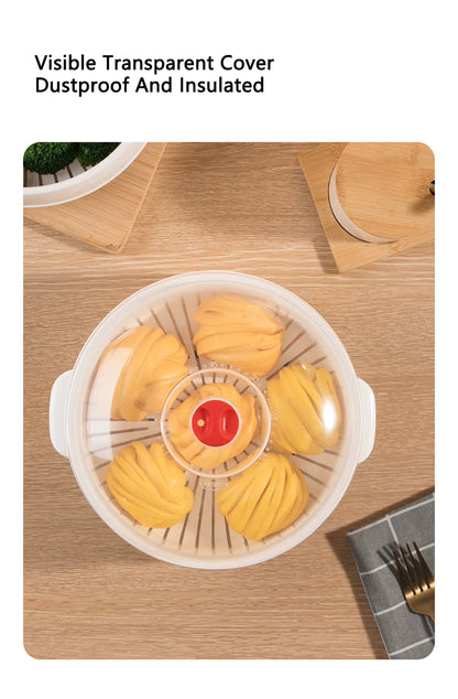 🔥 Microwave Vegetable & Bun Steamer – Healthy Steam Cooking in Minutes